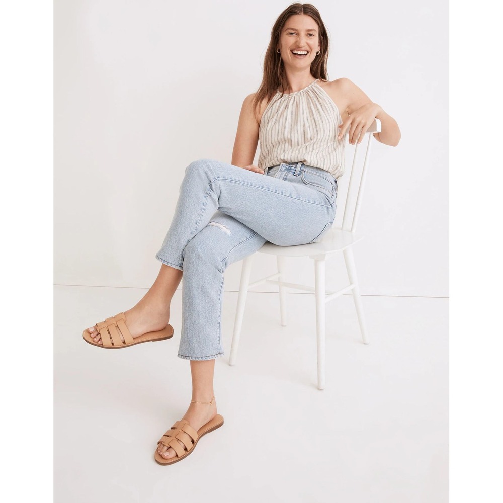 Madewell The Perfect Vintage Crop Jean‎ Sudbury Wash Ripped Knee Size 28